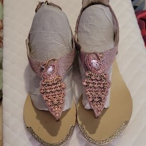 Sparkling Pink Embellished Women's Sandals